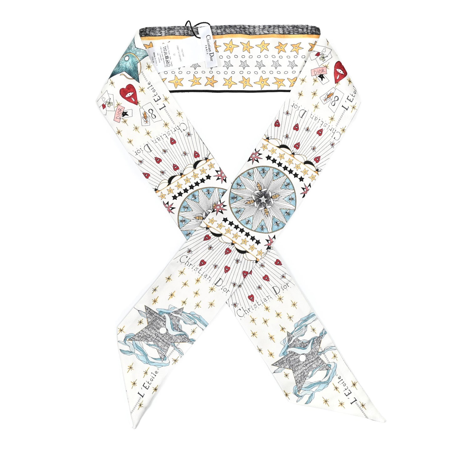 Silk Tarot Mitzah Scarf White