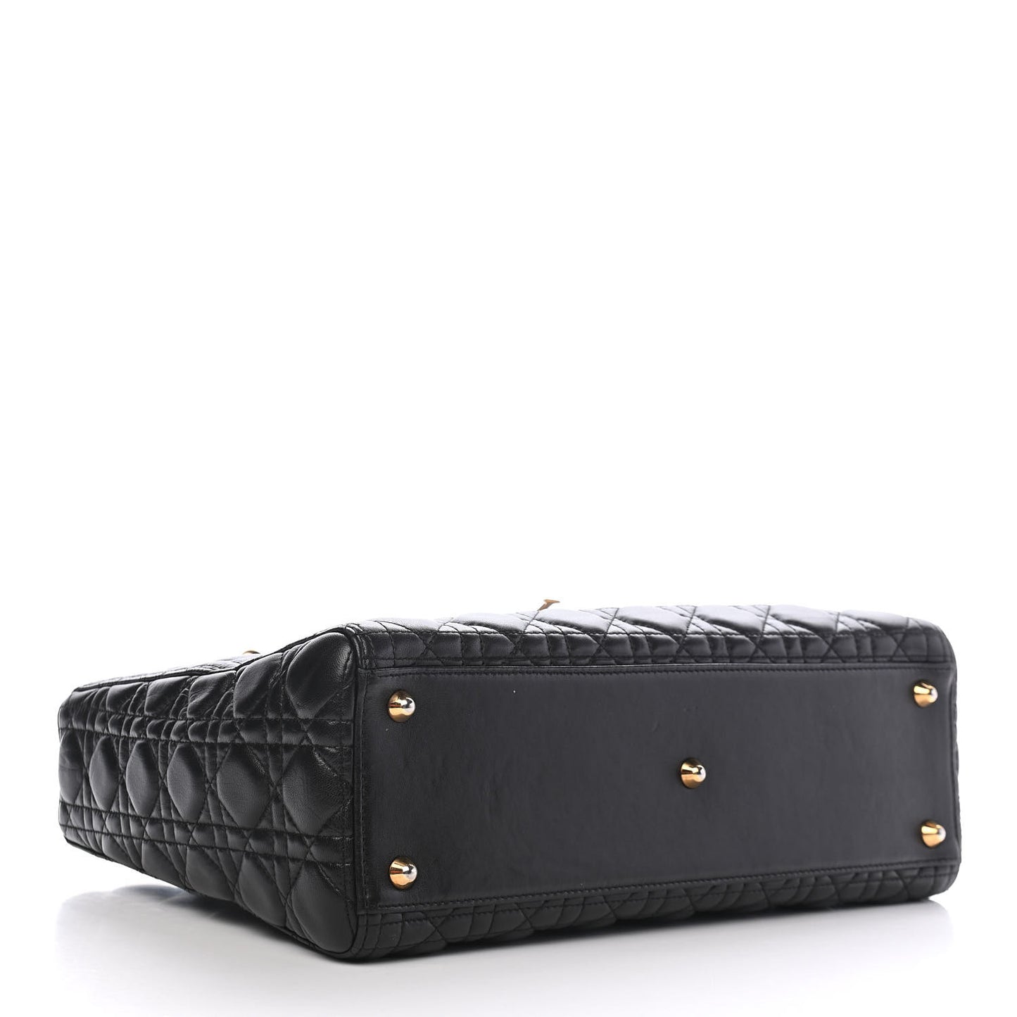 Lambskin Cannage Large Lady Dior Black