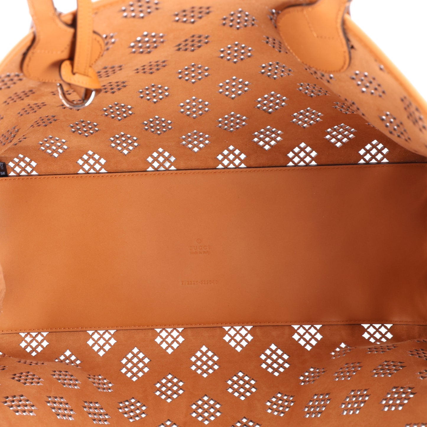 Calfskin GG Monogram Diamond Cut Medium Ophidia Tote Bag Brown
