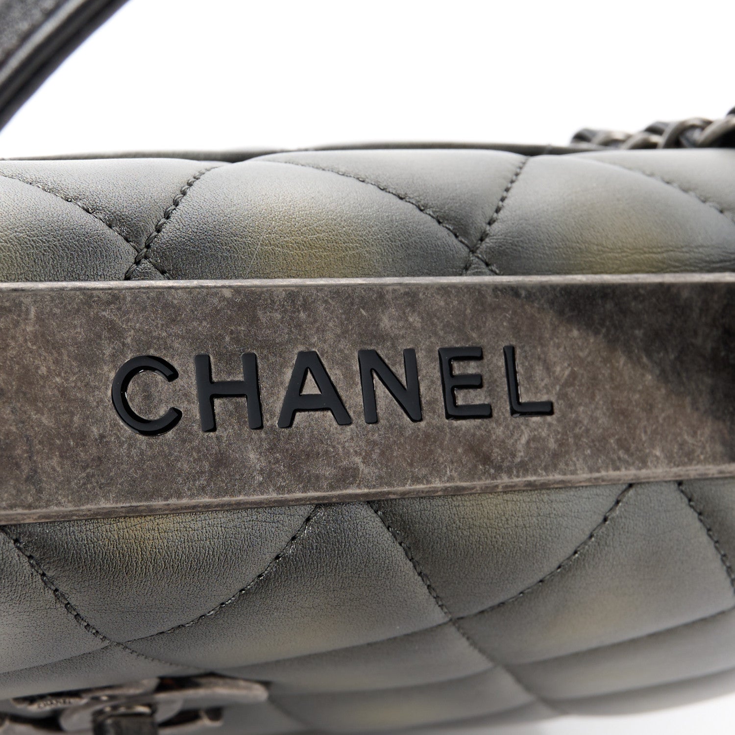 Chanel Metallic Faded Calfskin Quilted Small Trendy CC Dual Handle Flap Bag Silver Gold 10 of 14