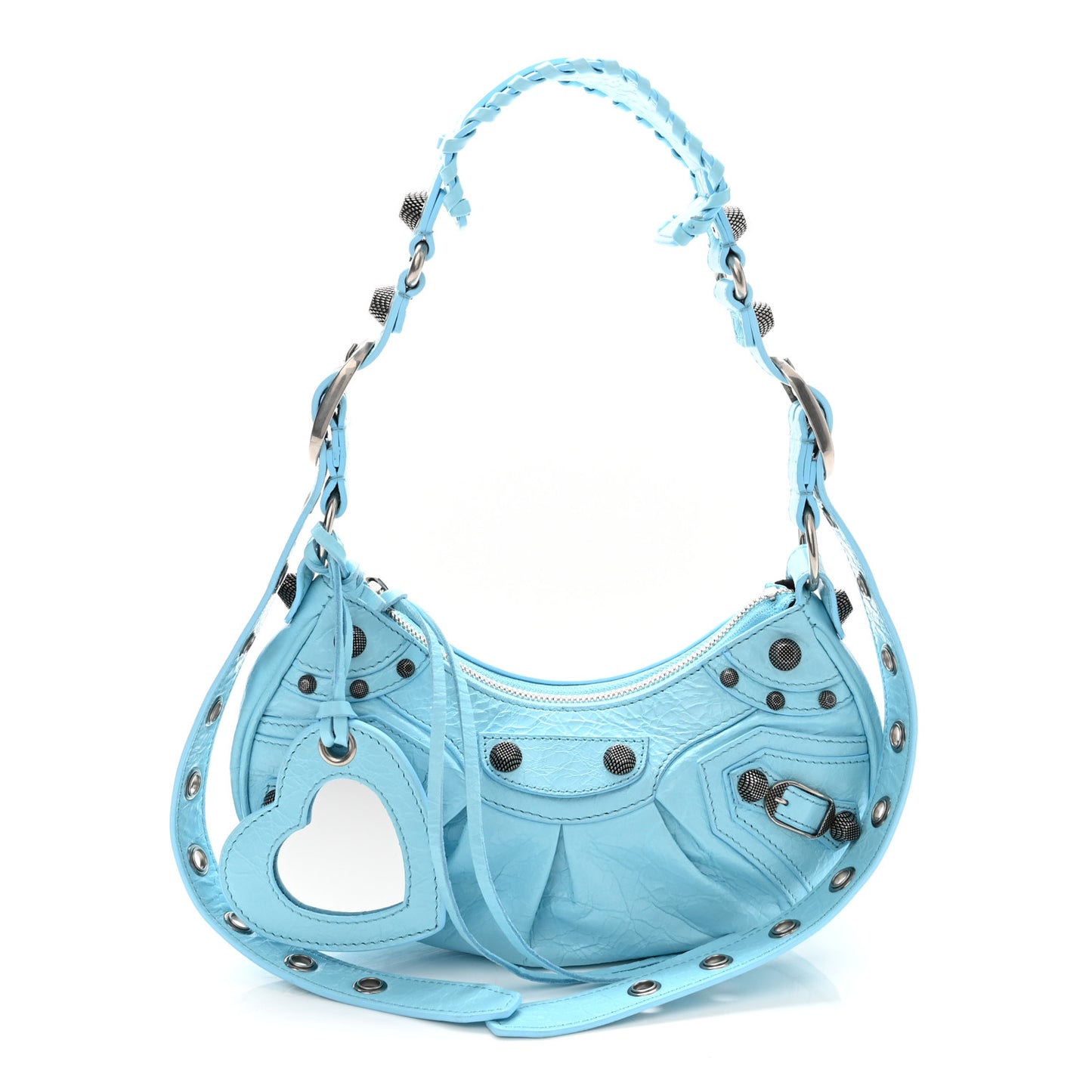 Agneau Arena Le Cagole Shoulder Bag XS Blue