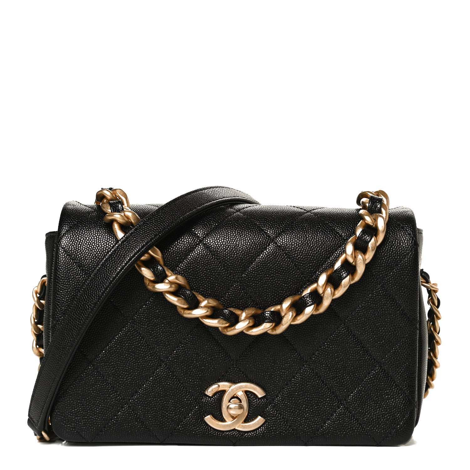 Chanel Caviar Quilted Small Fashion Therapy Flap Bag Black 1 of 13