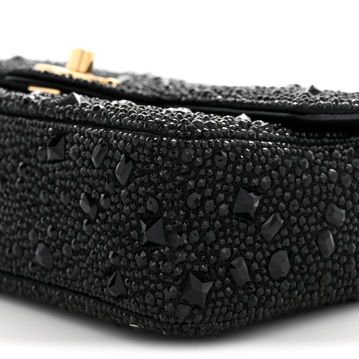 Strass Evening Flap Bag Black