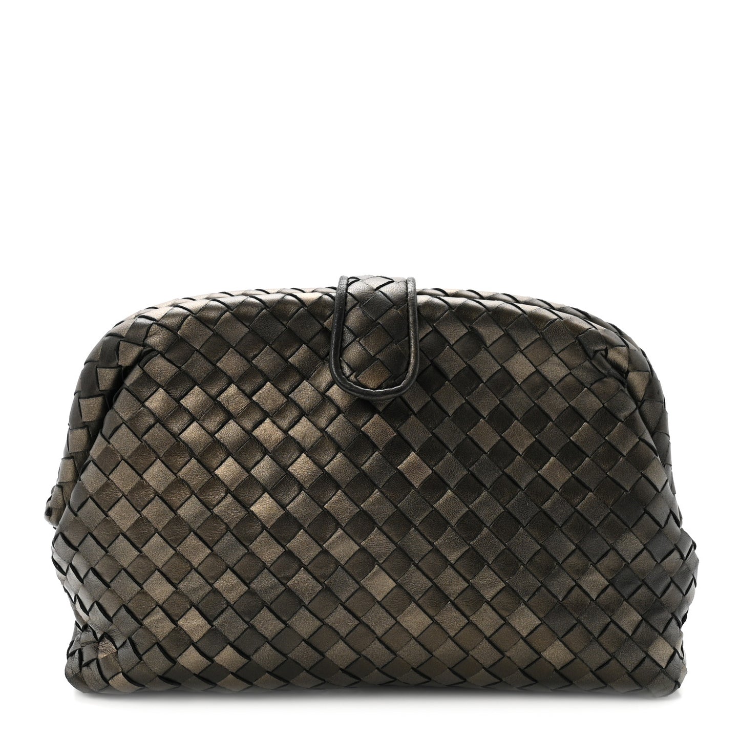 Nappa Intrecciato The Lauren 1980 Clutch Dark Gold