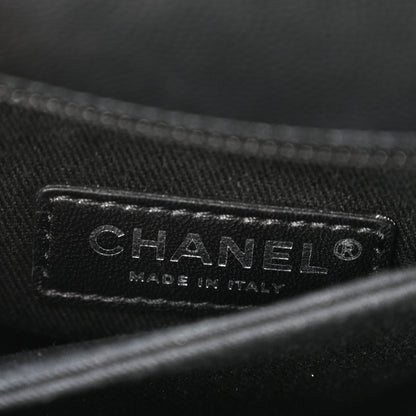 Chanel Caviar Chevron Quilted Mini Coco Handle Flap So Black 6 of 10