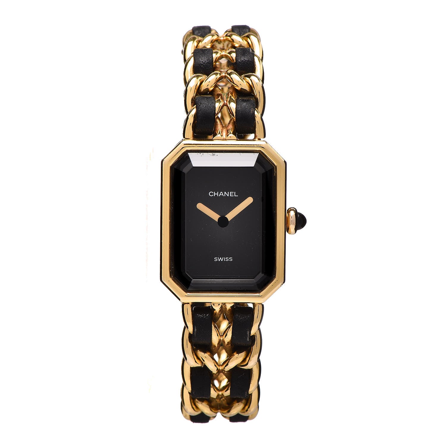 Chanel Stainless Steel Lambskin 20mm Chain Premiere Quartz Watch Gold M 1 of 7