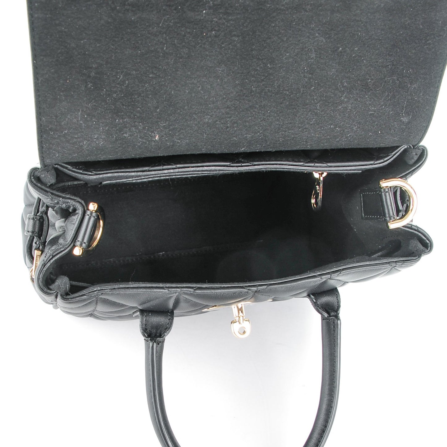 Nappa Quilted Mini Cara Delevingne Convertible Bag Black