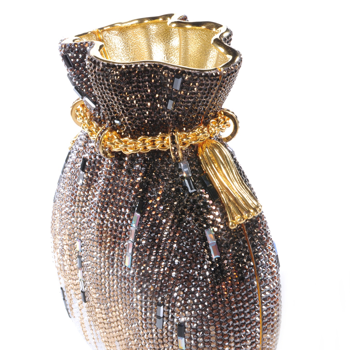 Swarovski Crystal Igloo Pattern Pouch Minaudiere Evening Bag