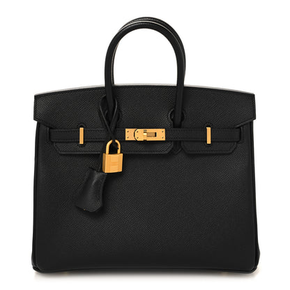 Hermes Epsom Horseshoe Birkin 25 Black Raisin 1 of 14