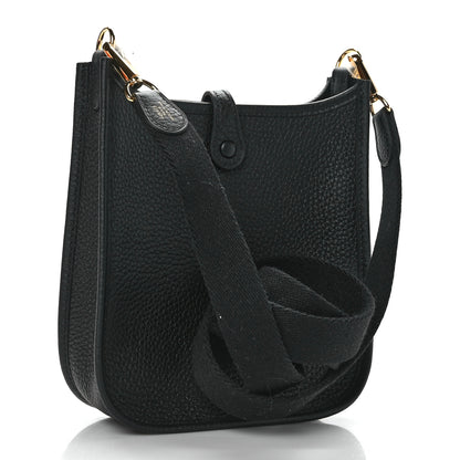 Hermes Taurillon Clemence Evelyne TPM Black 3 of 10