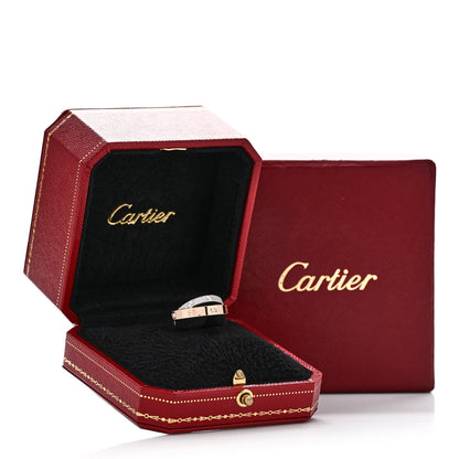 Cartier 18K Pink White Gold Diamond LOVE Pave Ring 51 5.75 6 of 6