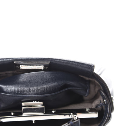 Fendi Shiny Nappa Botanic Garden Embroidered Micro Peekaboo Iconic Satchel Ocean Arancio 9 of 10