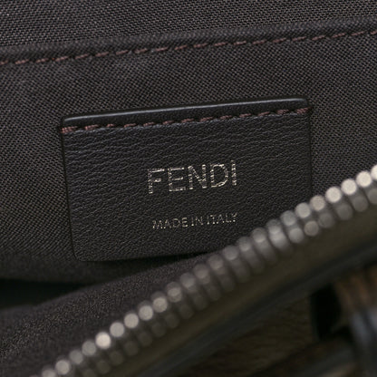 Fendi Vitello Dolce Bi-Color FF 1974 Embossed Mini By The Way Boston Bag Maya Black 6 of 13