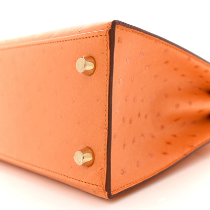 Hermes Ostrich Kelly Sellier 25 Abricot 11 of 11