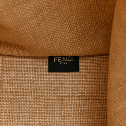 Fendi Straw Vitello King Plexiglass Woven Medium Fendi Sunshine Shopper Tote Natural Black 7 of 13