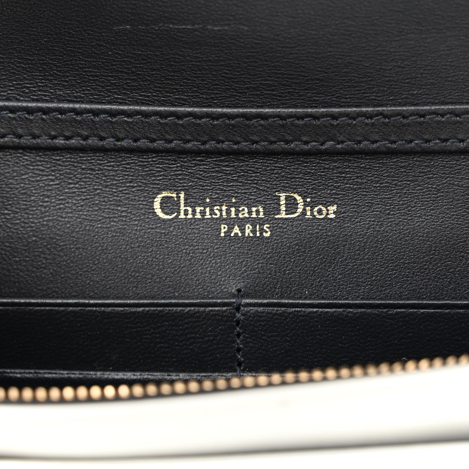 Christian Dior Patent Micro-Cannage Diorama Wallet on Chain Pouch White 6 of 11