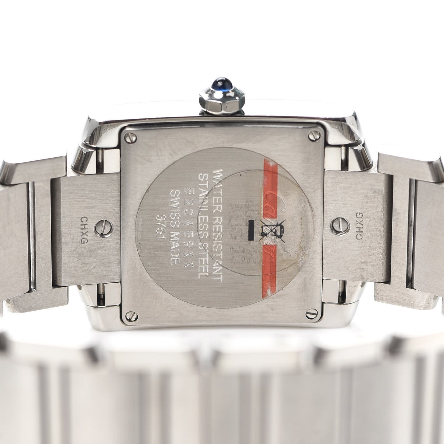 Stainless Steel Diamond Bezel 25mm Tank Francaise Quartz Watch