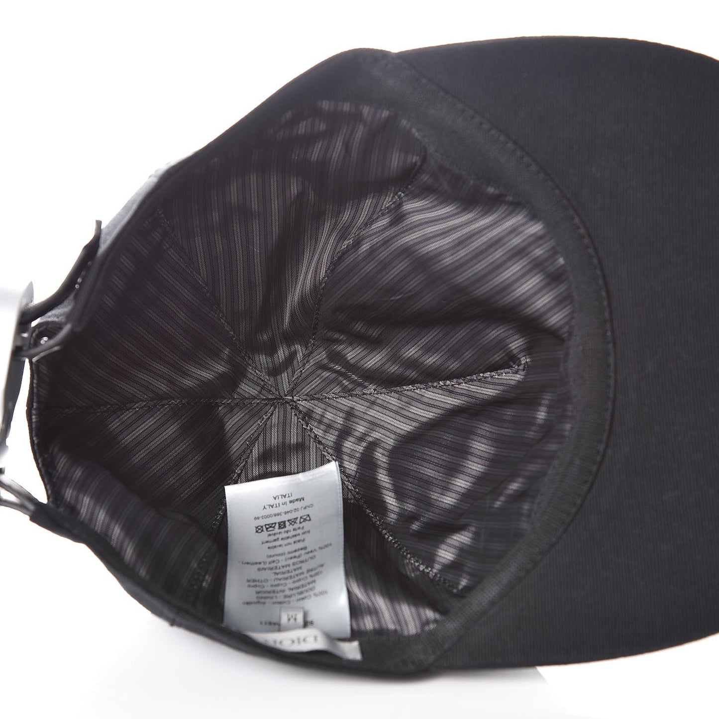 Cotton CD Buckle Baseball Cap Black
