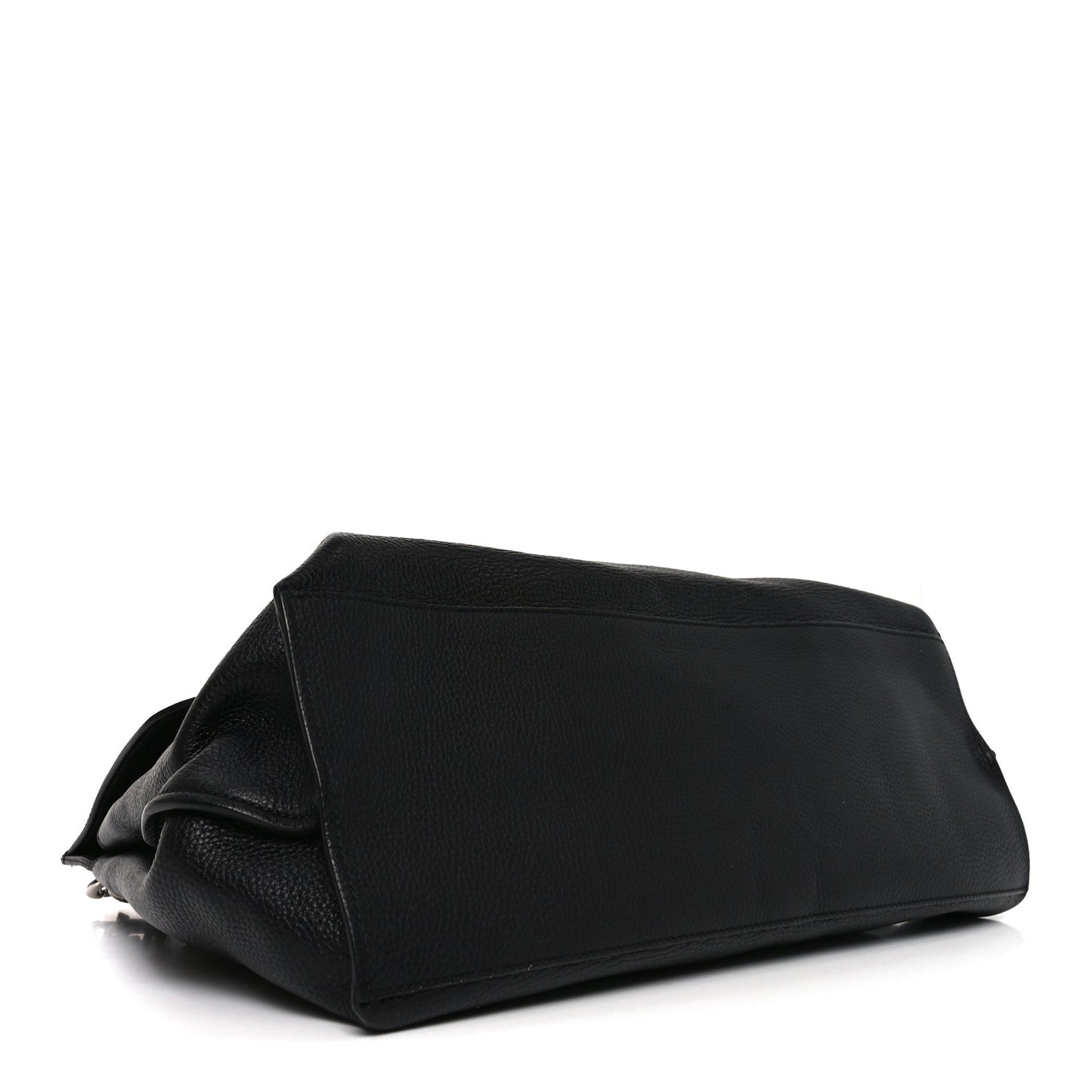 Cellarius Calfskin Large Bamboo Daily Top Handle Bag Black