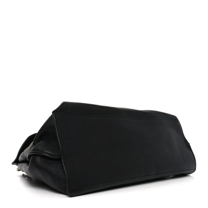 Gucci Cellarius Calfskin Large Bamboo Daily Top Handle Bag Black 4 of 9