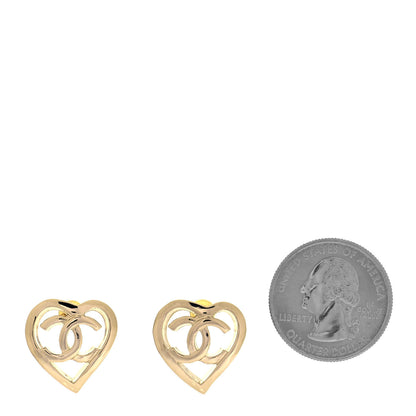 Chanel Metal CC Heart Coco In Love Earrings Gold 2 of 4