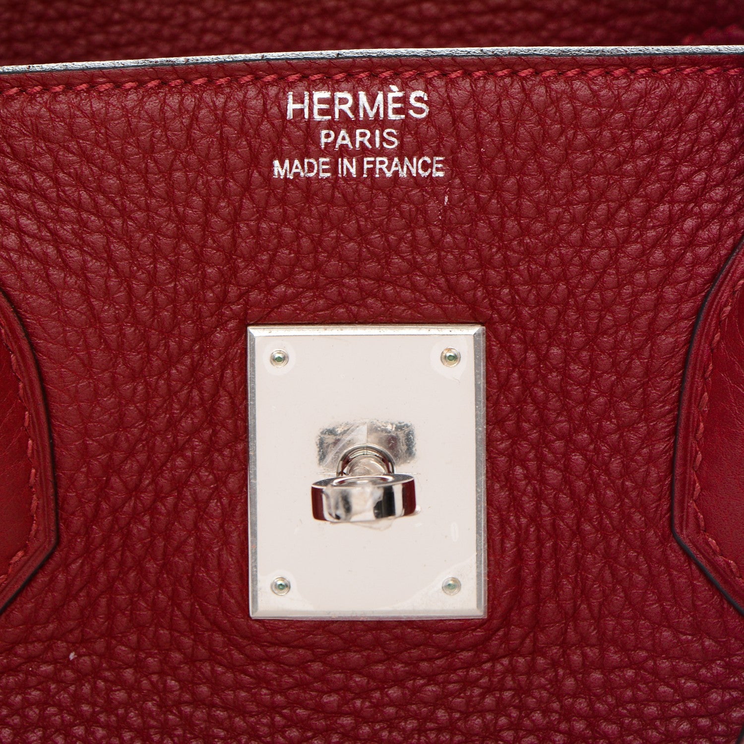 Hermes Taurillon Clemence Birkin 35 Rouge H 19 of 29