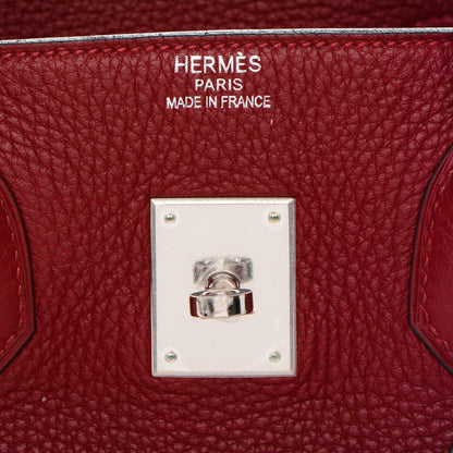 Hermes Taurillon Clemence Birkin 35 Rouge H 19 of 29