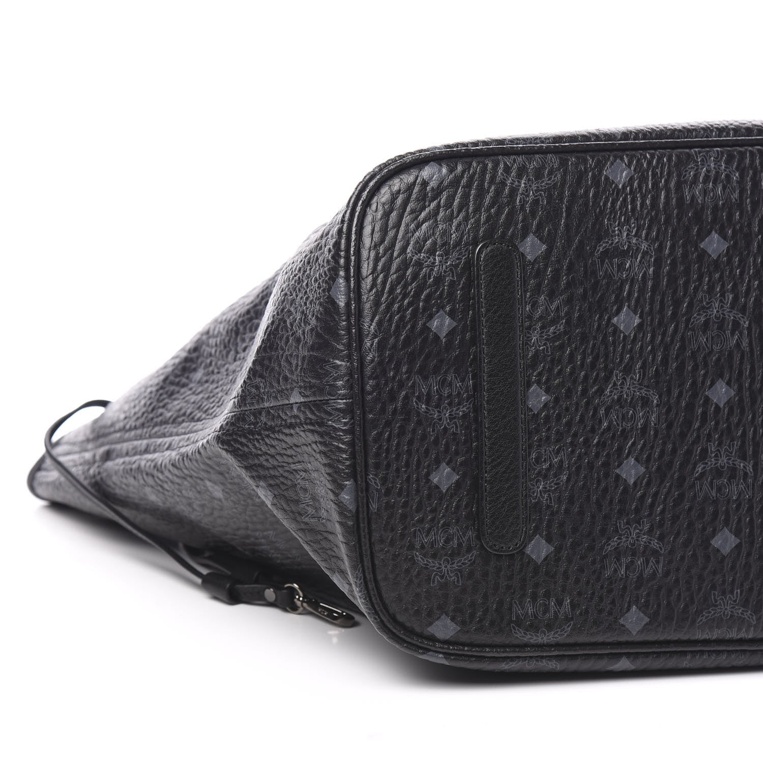 MCM Visetos Large Liz Reversible Shopper Tote Black 8 of 13
