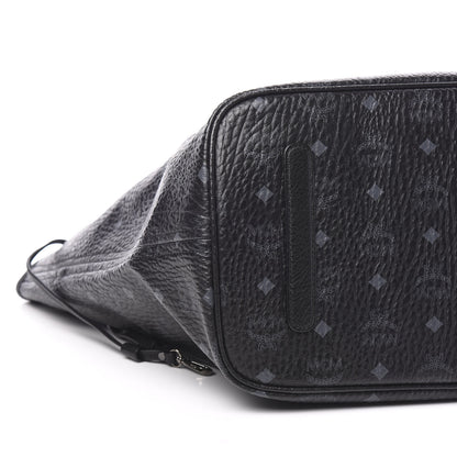 MCM Visetos Large Liz Reversible Shopper Tote Black 8 of 13