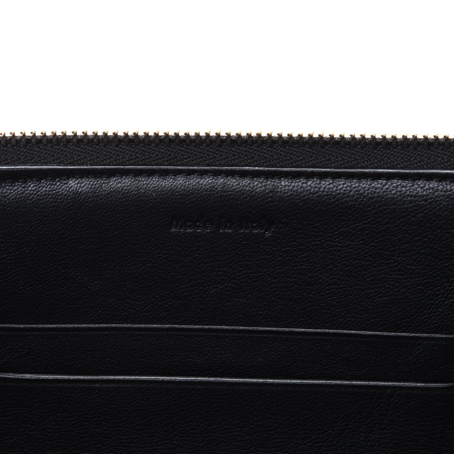 Celine Cotton Canvas Lambskin Striped Solo Clutch Pouch Black 9 of 15