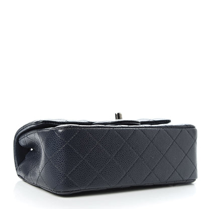 Chanel Iridescent Caviar Quilted Mini Rectangular Flap Navy Blue 4 of 11
