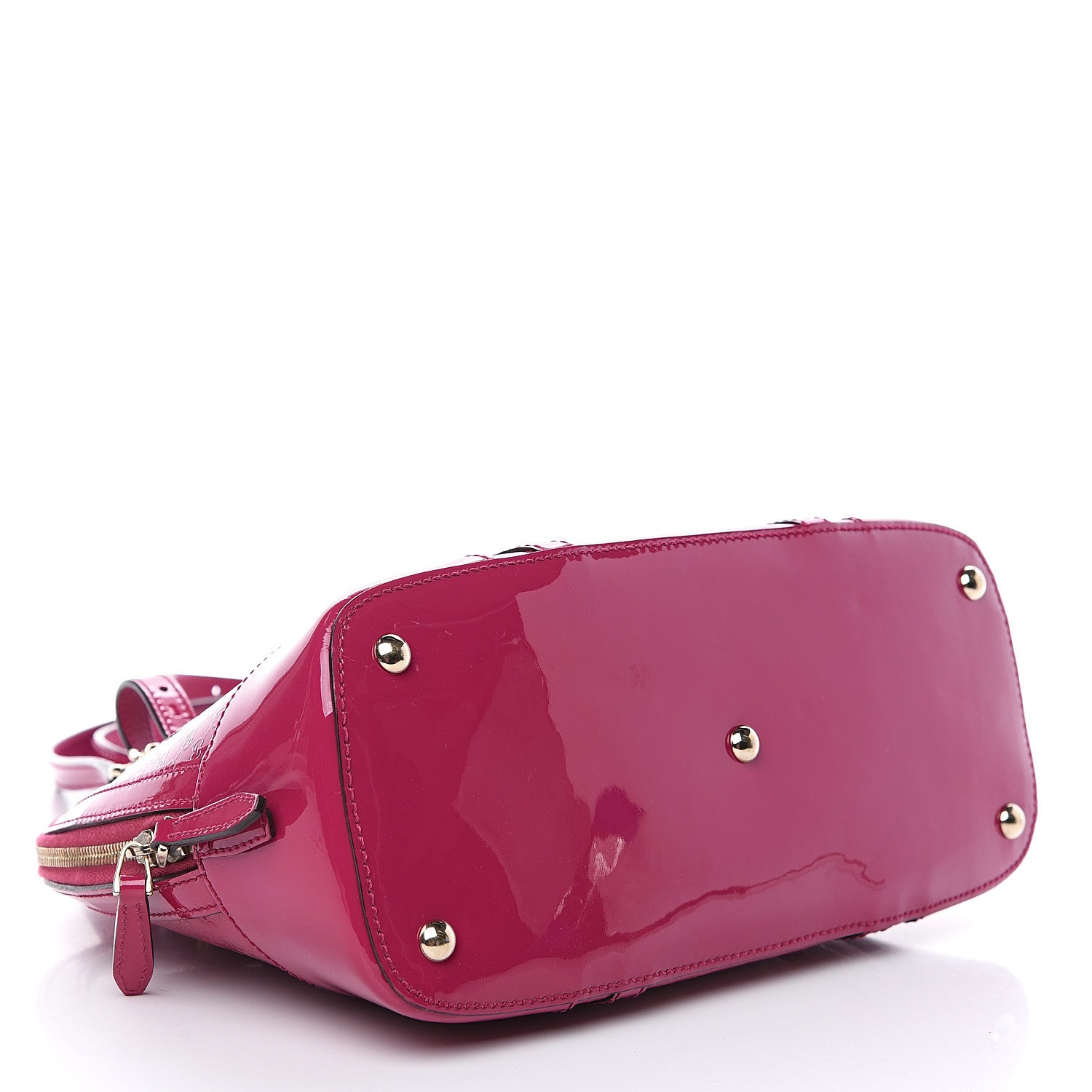 Gucci Patent Microguccissima Small Nice Top Handle Dome Bag Bright Bouganville 3 of 12