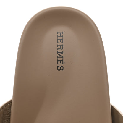 Hermes Suede Goatskin Womens Chypre Sandals 40.5 Beige Sable 7 of 10