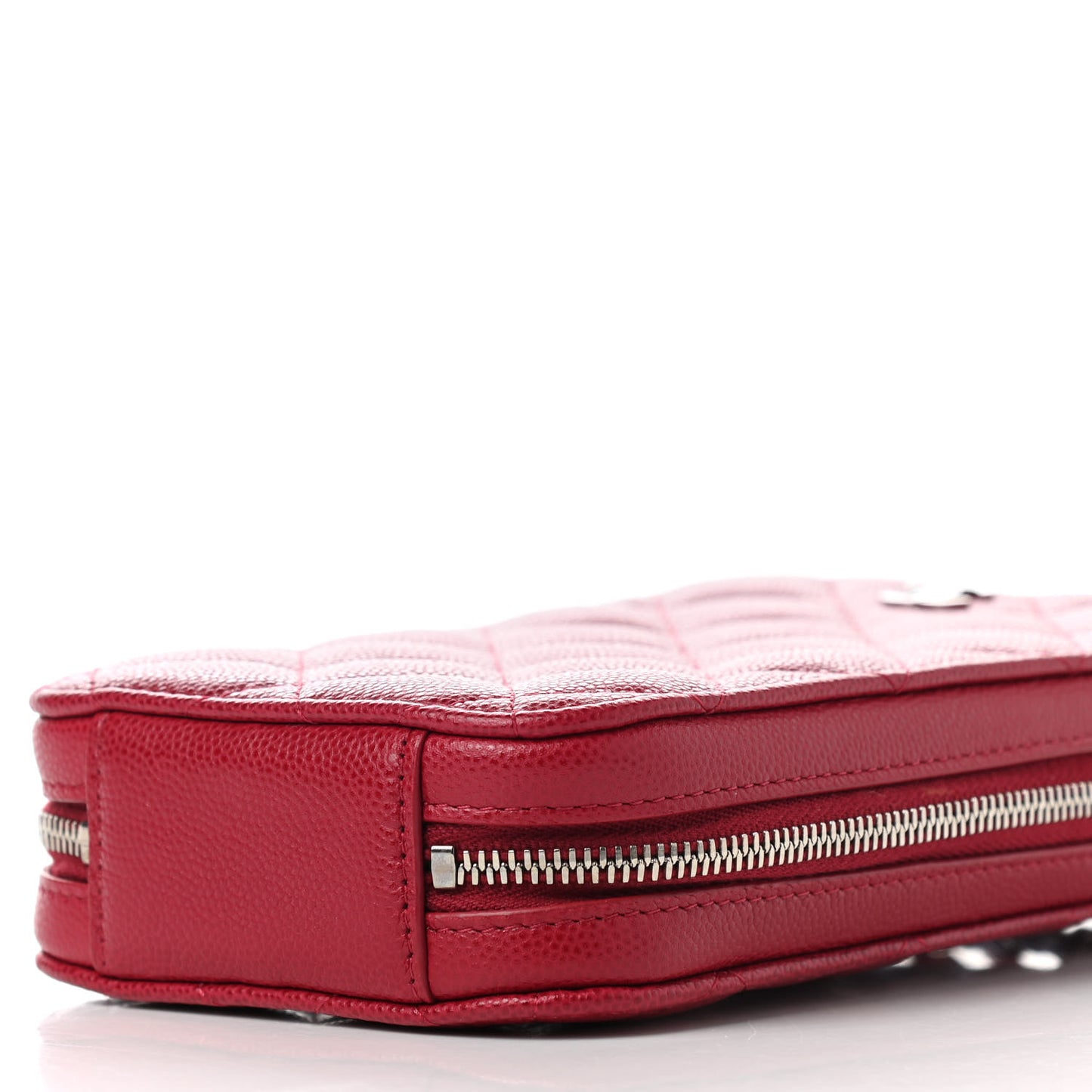 Caviar Quilted Phone Holder Wallet On Chain WOC Red
