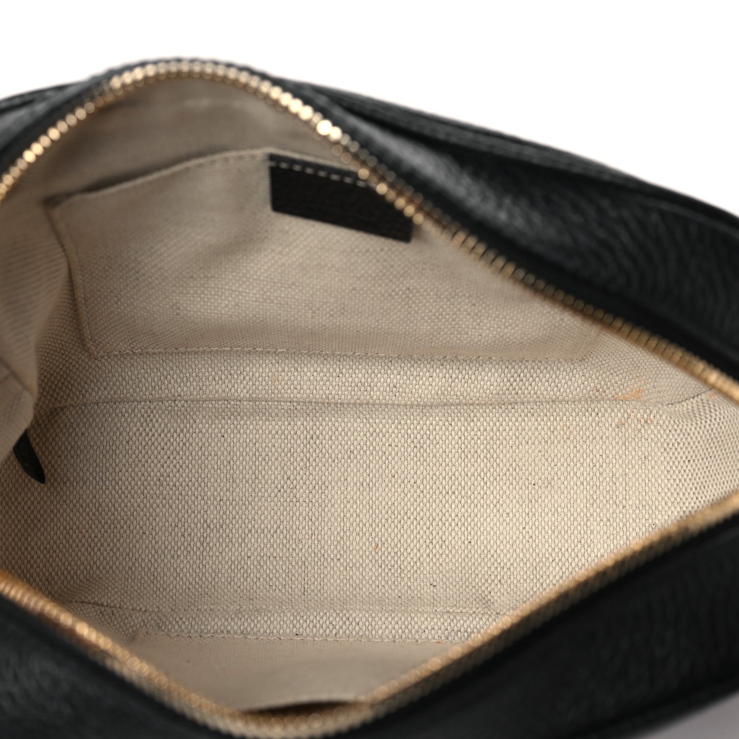 Pebbled Calfskin Small Soho Disco Bag Black