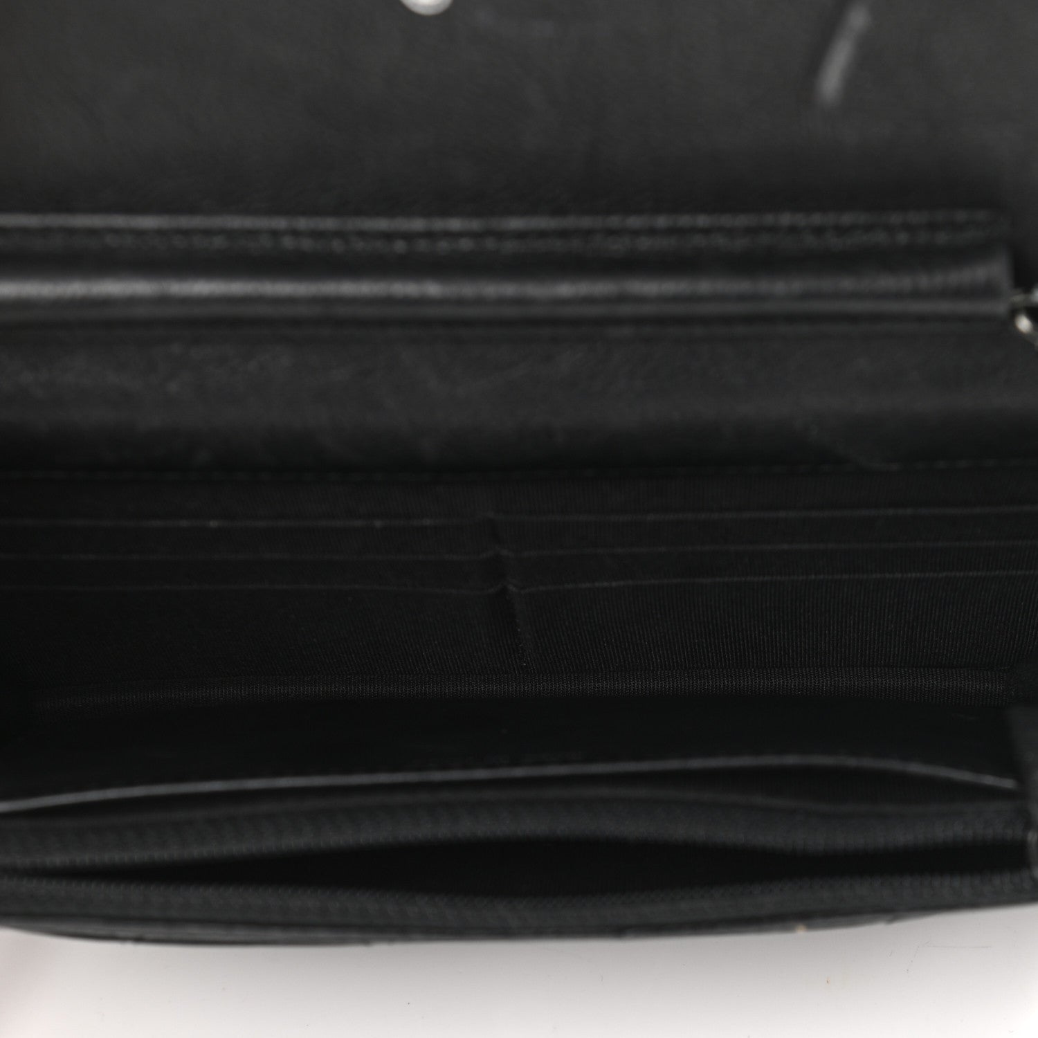 Chanel Crumpled Calfskin Quilted Wallet On Chain WOC So Black 5 of 12