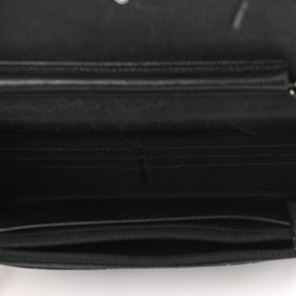 Chanel Crumpled Calfskin Quilted Wallet On Chain WOC So Black 5 of 12
