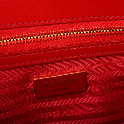 Prada Saffiano Vernice Galleria Double Zip Tote Rosso 6 of 14