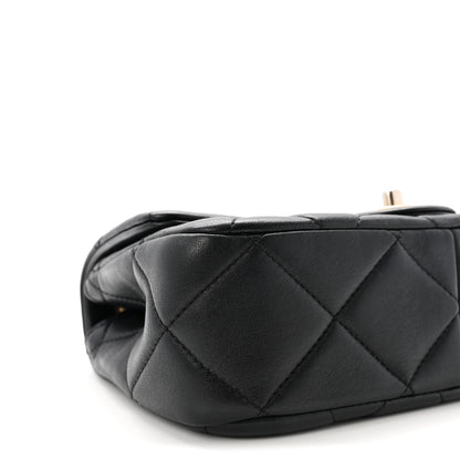 Chanel Lambskin Quilted Pearl Small Flap Black 9 of 10