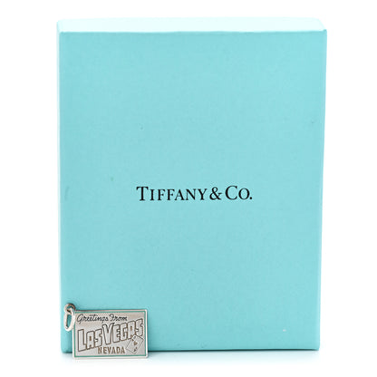 Tiffany Sterling Silver Enamel Las Vegas Postcard Charm Blue 3 of 3