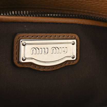 Miu Miu Vitello Phenix Shopping Tote Cannella 6 of 9