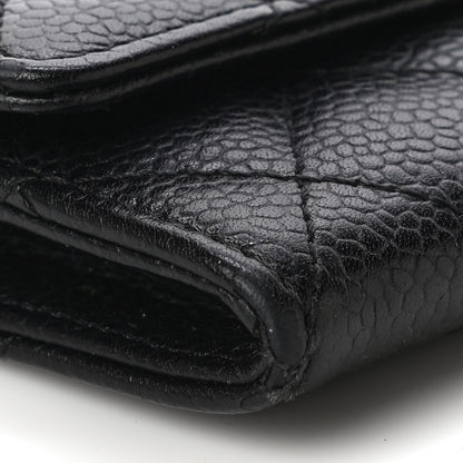 Chanel Caviar Quilted Flap Card Holder Black 17 of 25