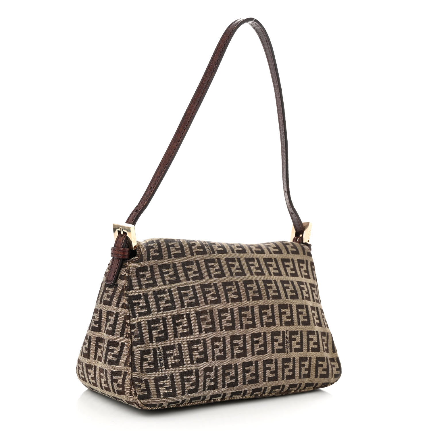 Fendi Zucchino Vitello Mini Mama Baguette Mogano Panna Bruciato 3 of 10