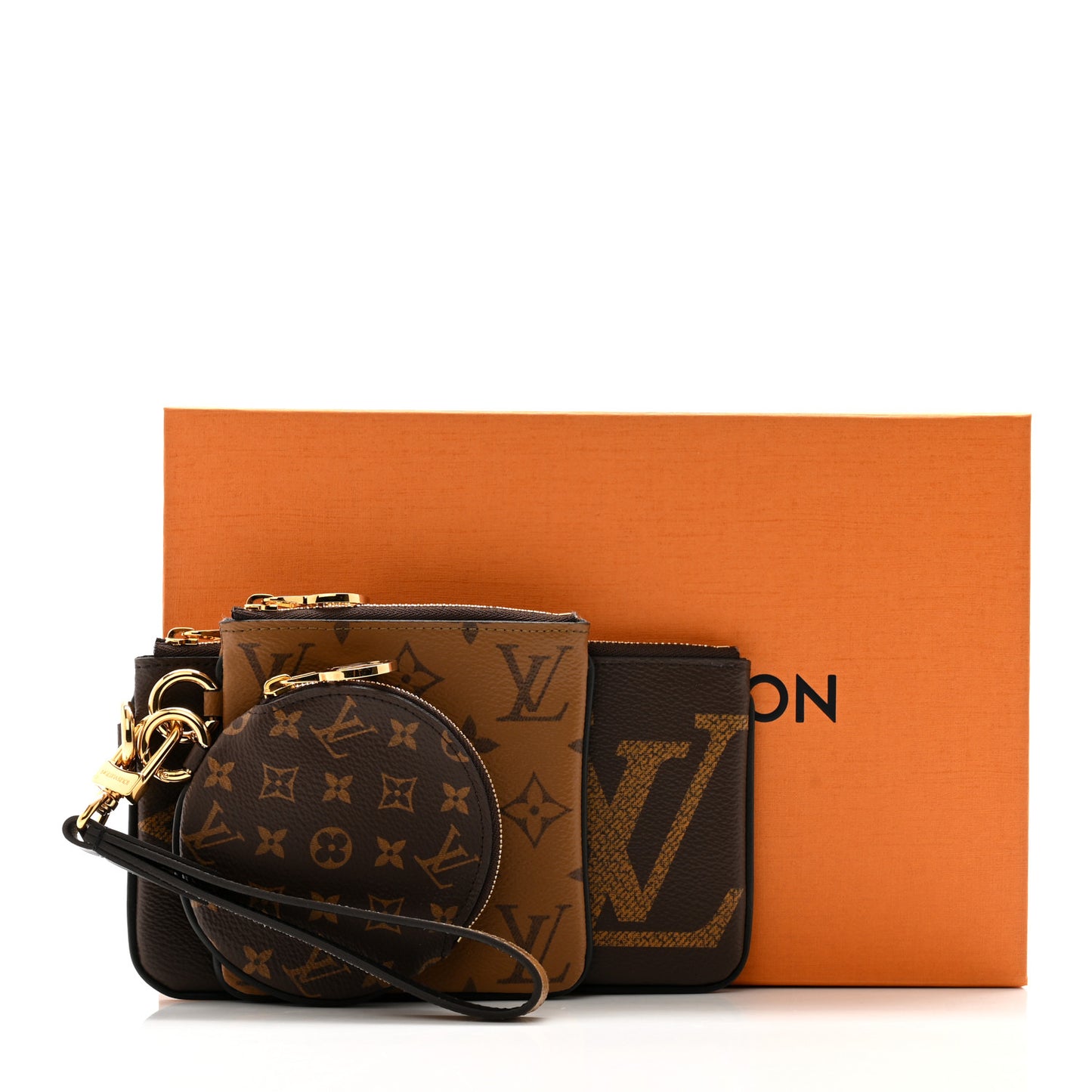 Reverse Monogram Giant Trio Pouch