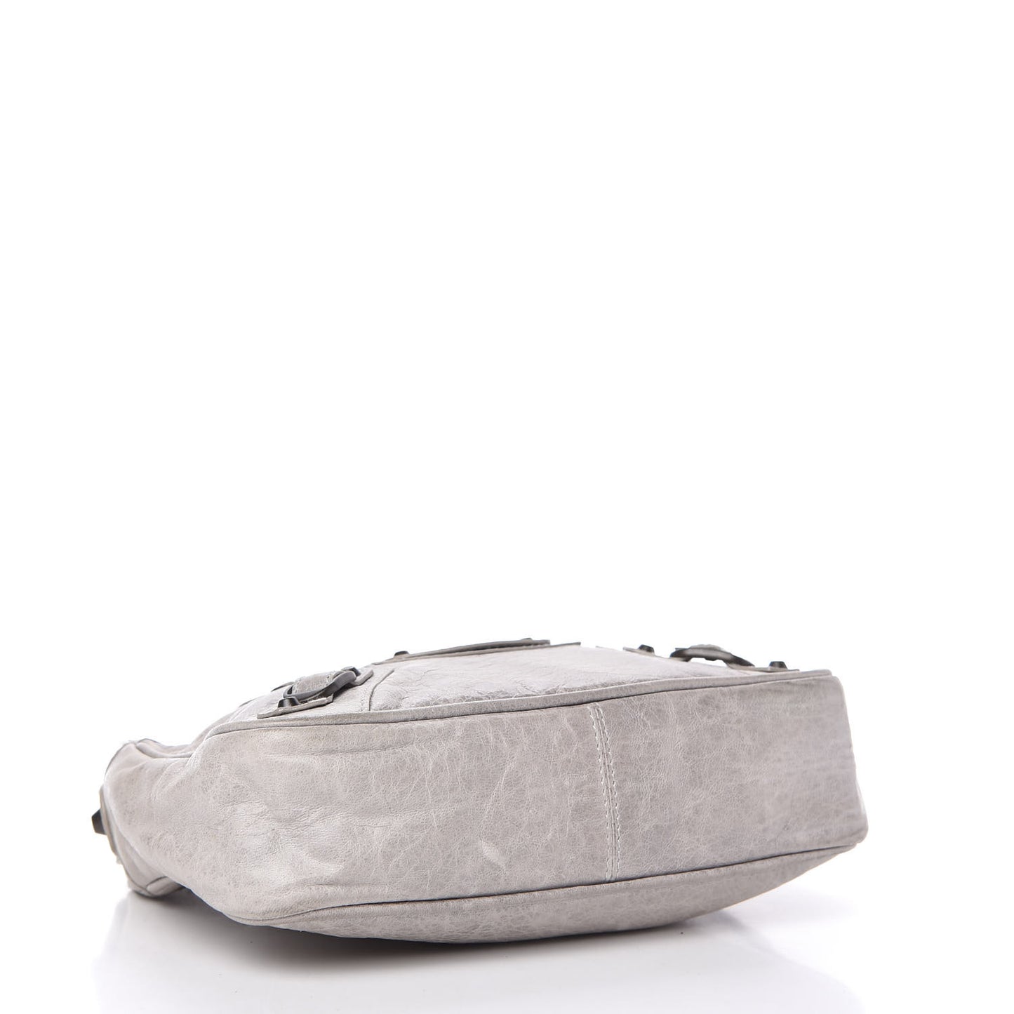 Agneau Classic Hardware Shoulder Bag Argent