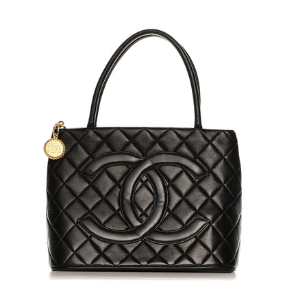 Chanel Lambskin Quilted Medallion Tote Black 1 of 7