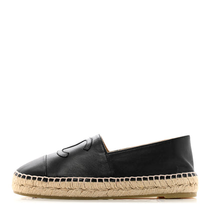 Chanel Lambskin CC Espadrilles 37 Black 1 of 10