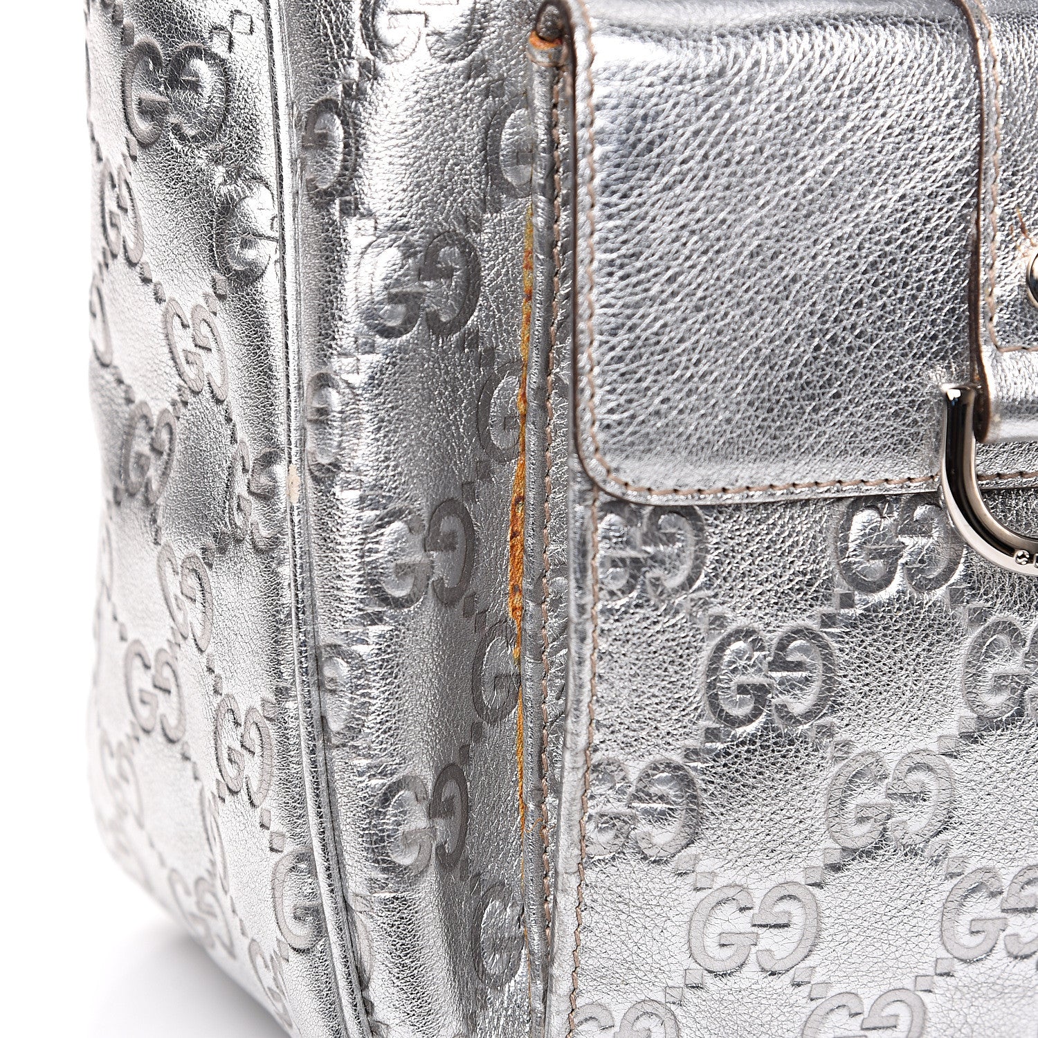 Gucci Metallic Guccissima Pocket Hobo Silver 13 of 13