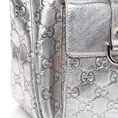 Gucci Metallic Guccissima Pocket Hobo Silver 13 of 13