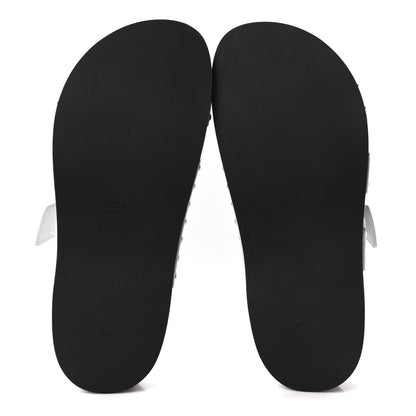 Hermes Calfskin Womens Kos Clog 39 White 6 of 10
